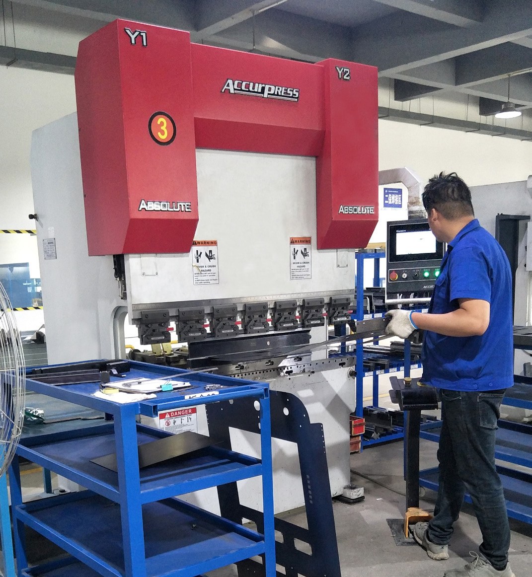 CNC bending operation for terminal enclosures
