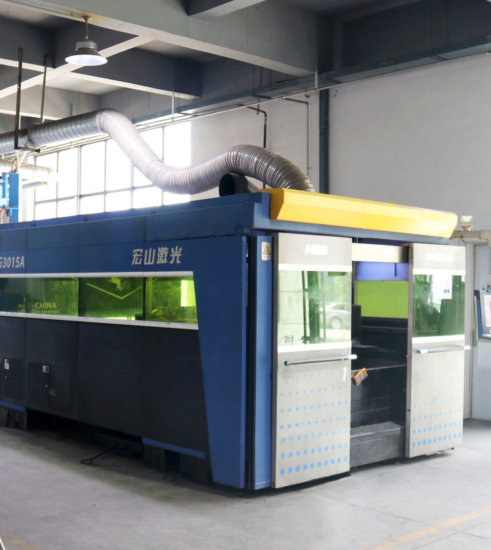 Laser cutting equipment for kiosk sheet-metal parts