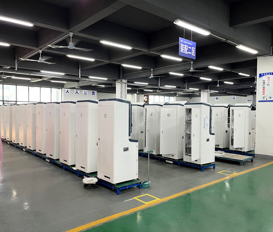 Self-service terminal enclosures in final assembly