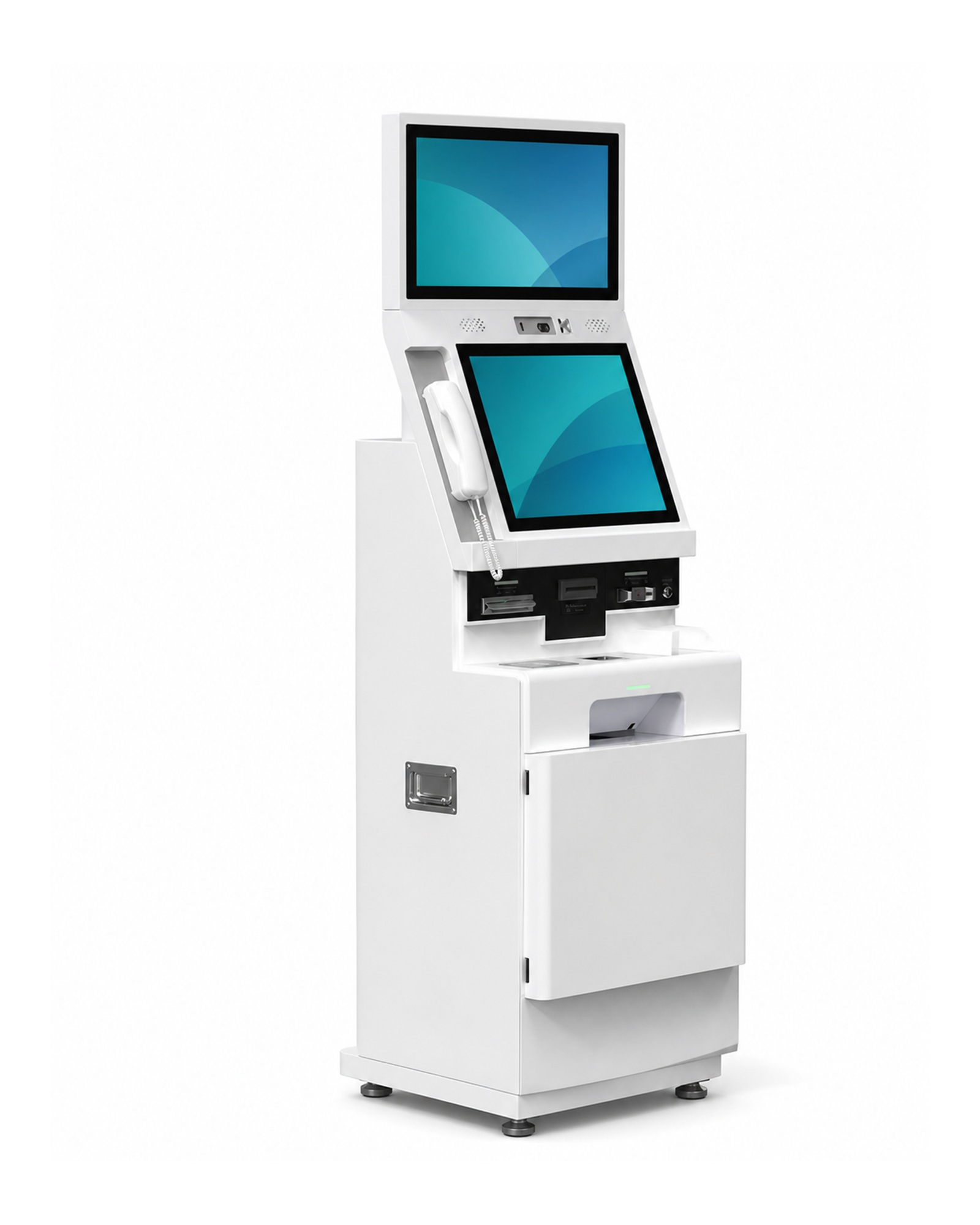 Dual-screen government and public service kiosk